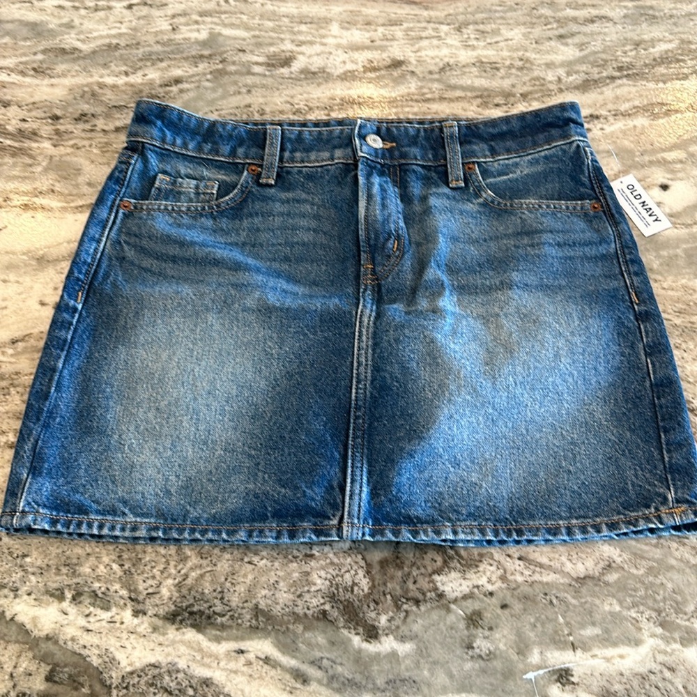 Jean mini skirt